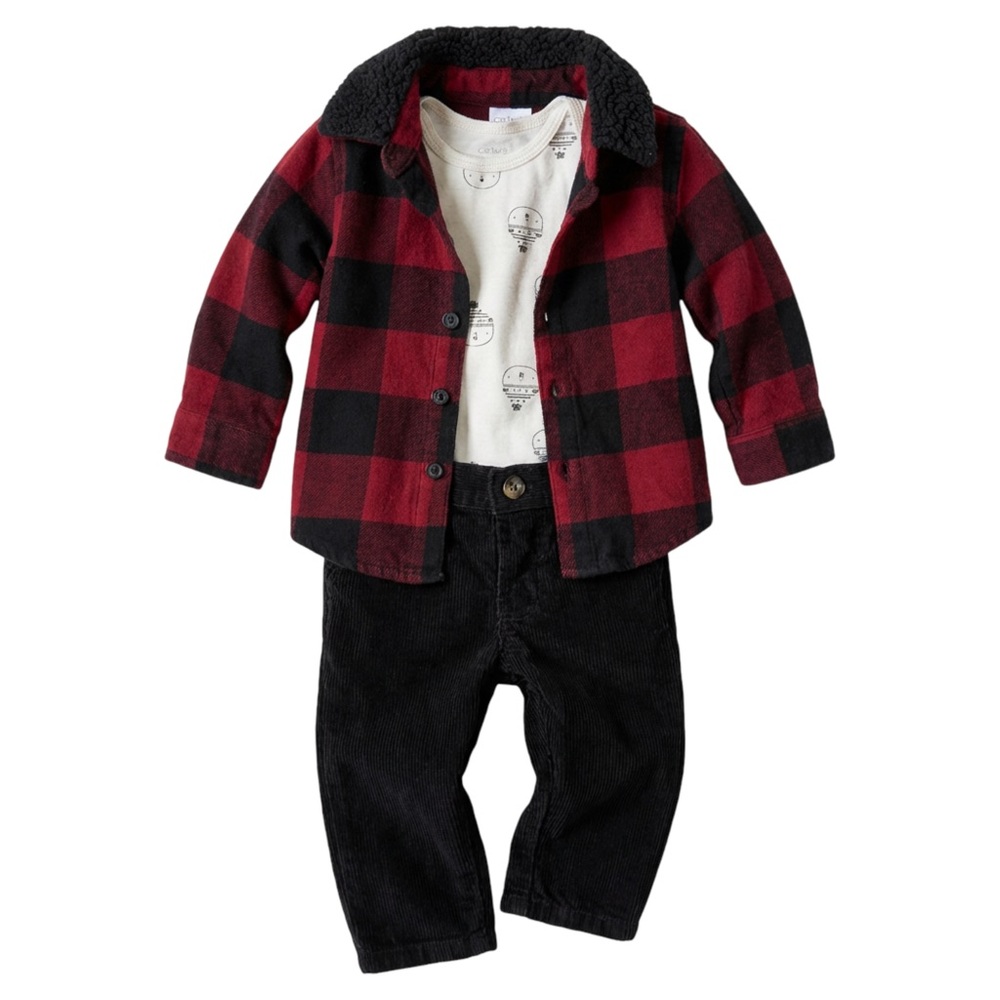 Carter’s 9mo Plaid and Corduroy Winter Set